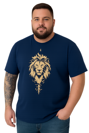 Camiseta Masculina P ao G5 Camisa em Algodão Tecido Premium Leão Flecha Lançamento