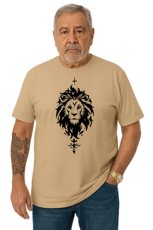 Camiseta Masculina P ao G5 Camisa em Algodão Tecido Premium Leão Flecha Lançamento