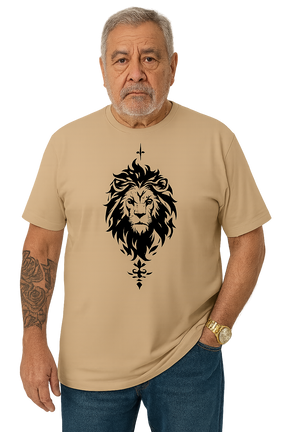 Camiseta Masculina P ao G5 Camisa em Algodão Tecido Premium Leão Flecha Lançamento