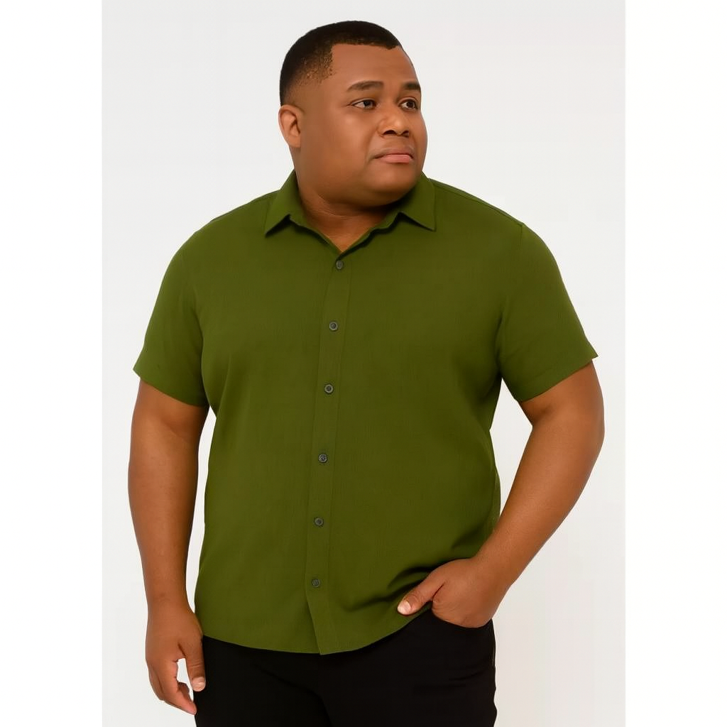 CAMISA SOCIAL VISCOLINHO PREMIUM PLUS SIZE