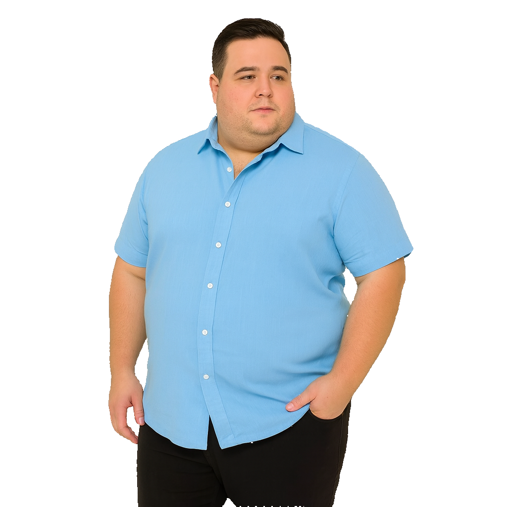 CAMISA SOCIAL VISCOLINHO PREMIUM PLUS SIZE