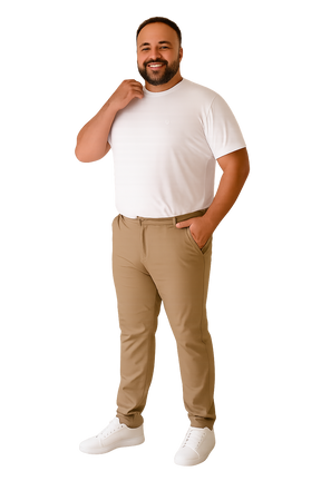 Calça Plus Size Masculina Sport Fino com Lycra Alta Qualidade tamanhos Especiais 50 52 54 56