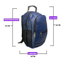 Mochila Masculina Unissex Grande de Couro