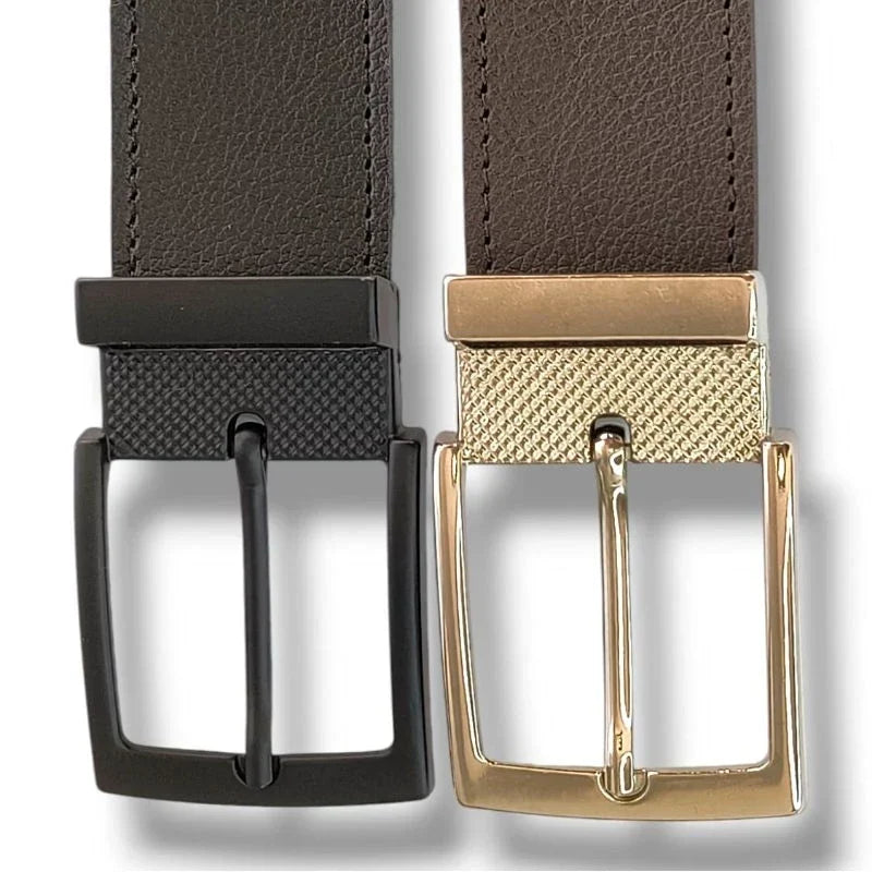 Kit 2 Cintos Masculinos Couro Sintético - 125 CM / TAMANHO AJUSTÁVEL.