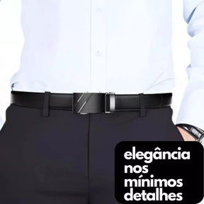 Cinto Social De Luxo Masculino Em Couro Fivela Automática