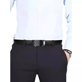 Cinto Social De Luxo Masculino Em Couro Fivela Automática