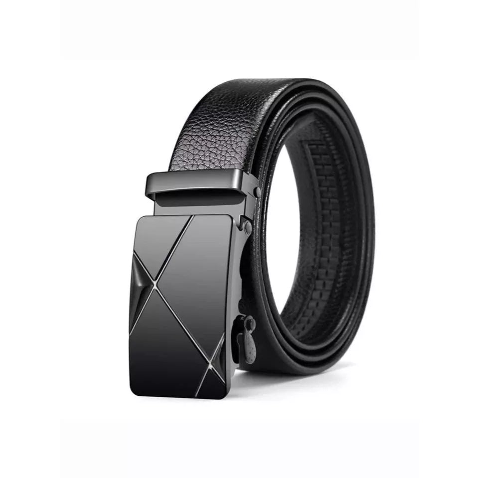 Cinto Social De Luxo Masculino Em Couro Fivela Automática