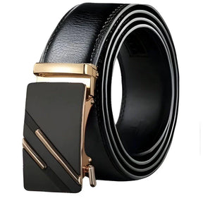 Cinto Social De Luxo Masculino Em Couro Fivela Automática