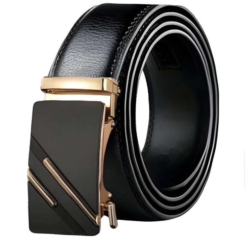 Cinto Social De Luxo Masculino Em Couro Fivela Automática