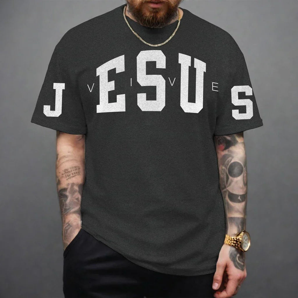Camiseta Jesus Oversized Streetwear Masculina Feminina camisa 100% Algodão