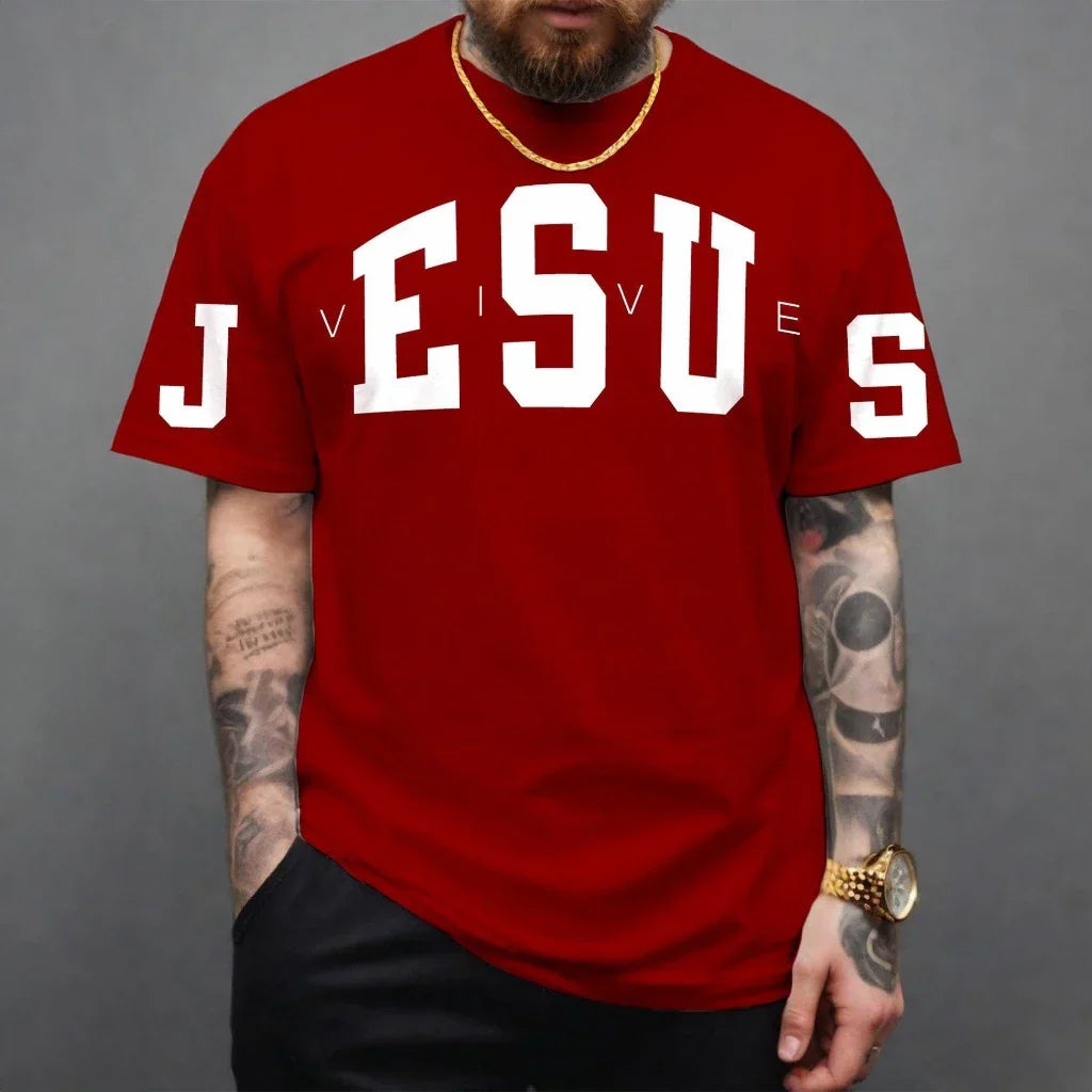 Camiseta Jesus Oversized Streetwear Masculina Feminina camisa 100% Algodão