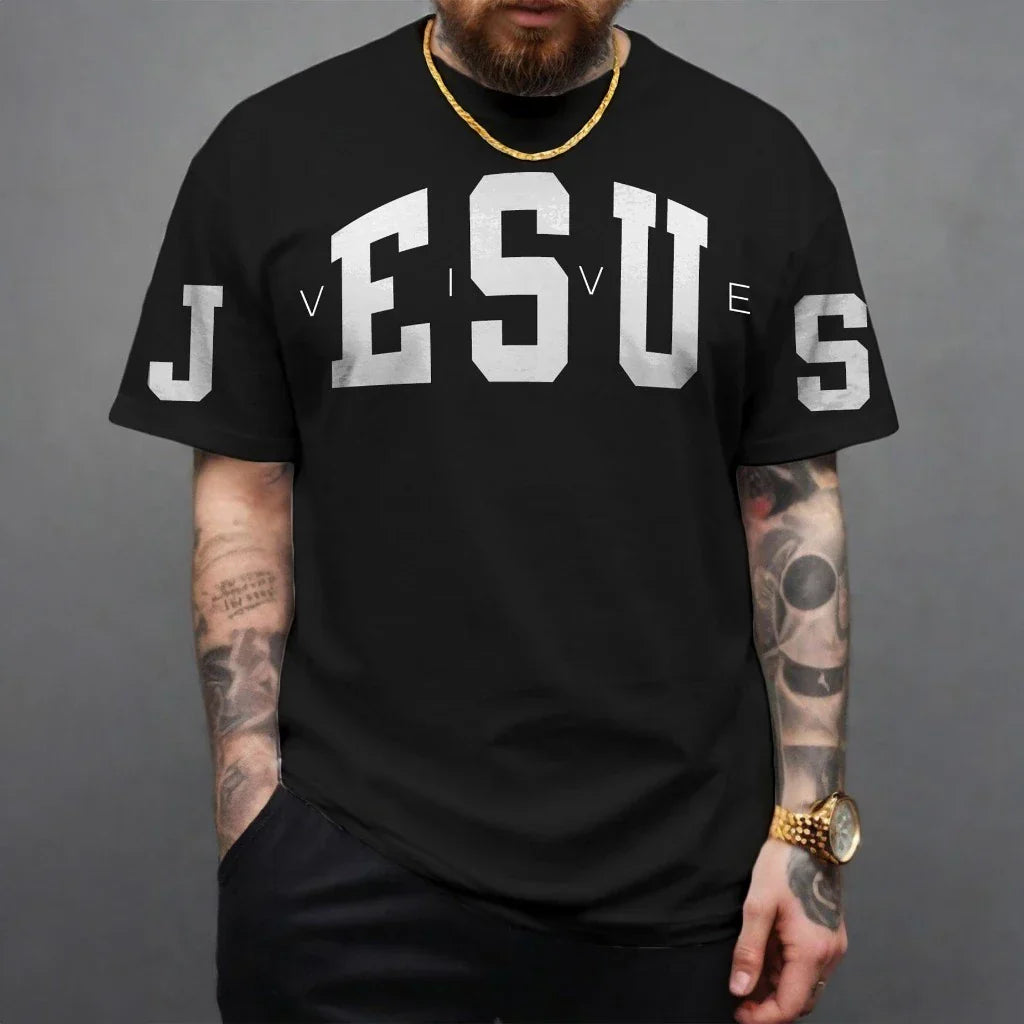 Camiseta Jesus Oversized Streetwear Masculina Feminina camisa 100% Algodão