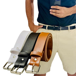 Cinto masculino plus size social basico em couro