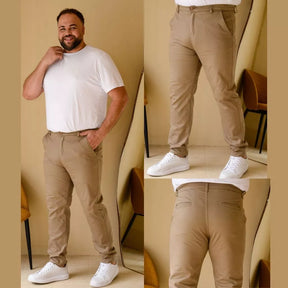 Calça Plus Size Masculina Sport Fino com Lycra Alta Qualidade tamanhos Especiais 50 52 54 56
