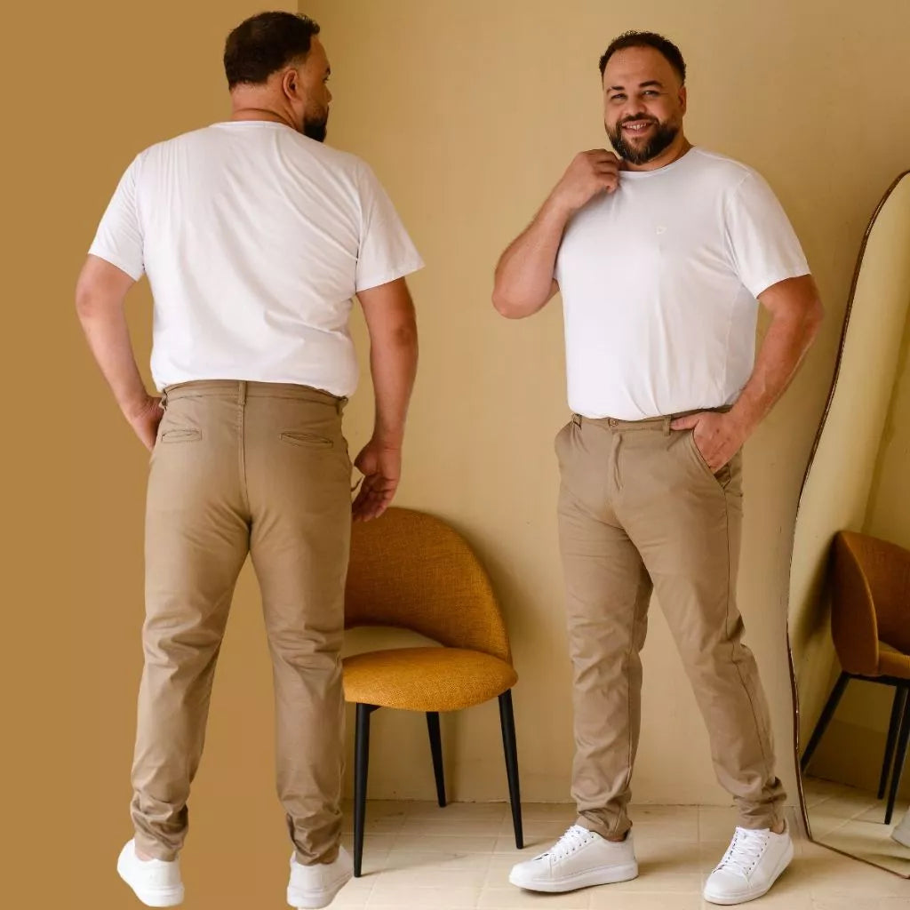 Calça Plus Size Masculina Sport Fino com Lycra Alta Qualidade tamanhos Especiais 50 52 54 56
