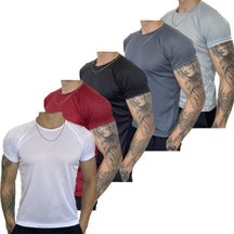Kit 5 Camisetas Dry Fit Masculina - Casual - Treino - Academia - Esportes - Exercícios - Corrida