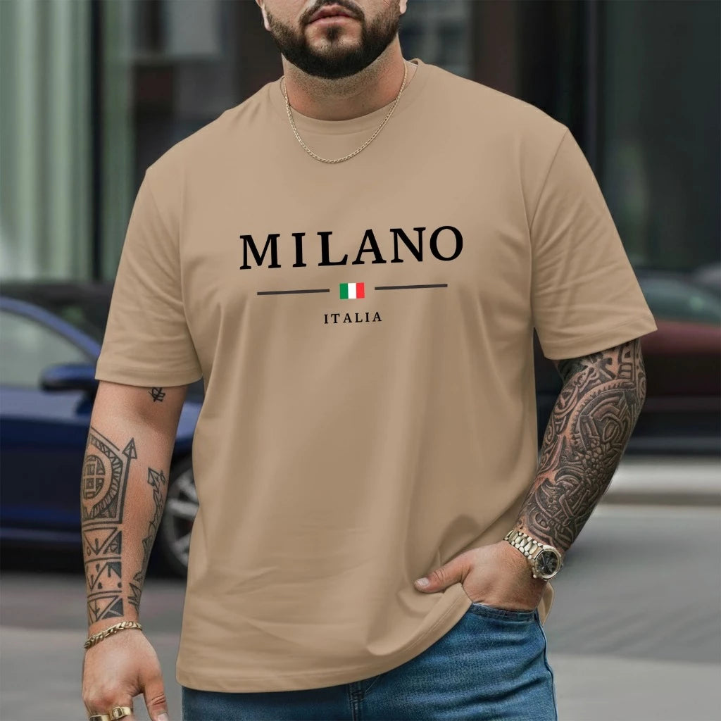 Camiseta Masculina P ao G5 Camisa em Algodão Tecido Premium Milano Lançamento