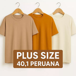 Kit 3 Plus Size Camisa Cotton 40.1 Peruana 100% Algodão