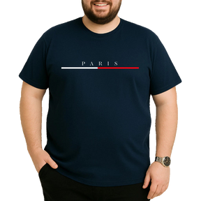 CAMISETA MASCULINA PLUS SIZE PARISIENSE