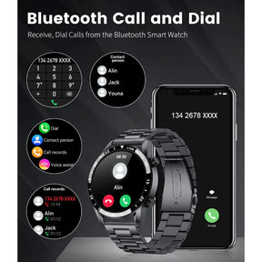 LIGE Smartwatch Relógio Inteligente Monitor De Frequência Cardíaca Para Homens Atividade Masculina Com Aço À Prova D'água Ao Ar Livre