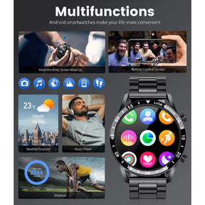 LIGE Smartwatch Relógio Inteligente Monitor De Frequência Cardíaca Para Homens Atividade Masculina Com Aço À Prova D'água Ao Ar Livre