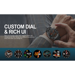 LIGE Smartwatch Relógio Inteligente Monitor De Frequência Cardíaca Para Homens Atividade Masculina Com Aço À Prova D'água Ao Ar Livre