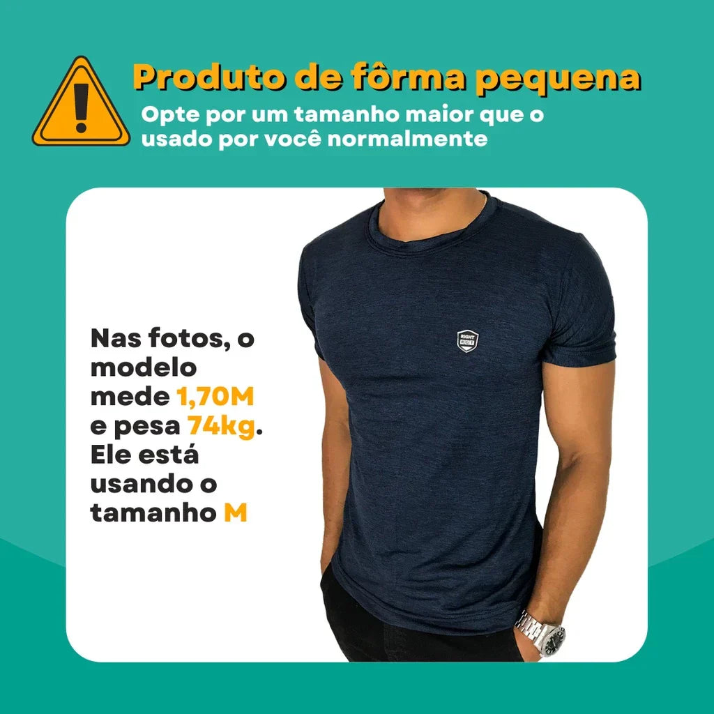 Kit 4 Camisetas Masculinas Dry Fit Malha Fria Moda Fitness Manga curta para academia