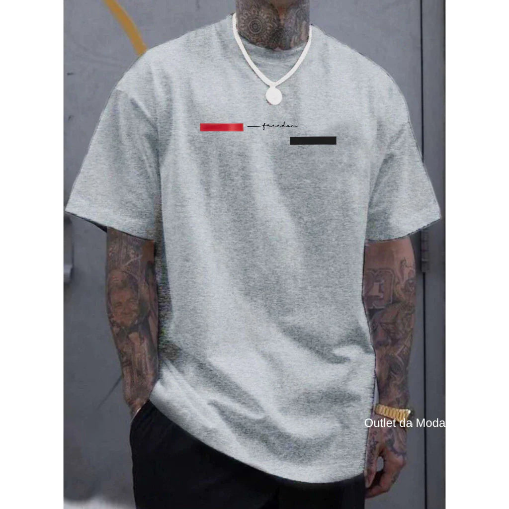 Camiseta Masculina Liberdade Freedom Camisa 100% algodão