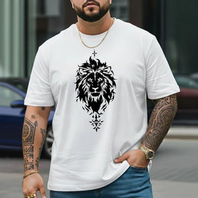 Camiseta Masculina P ao G5 Camisa em Algodão Tecido Premium Leão Flecha Lançamento